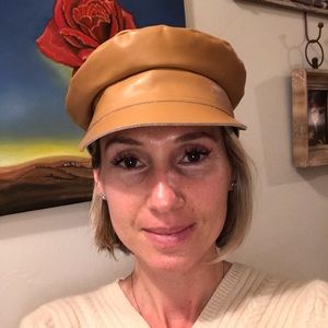 Lack of Color ,Tan leather cap